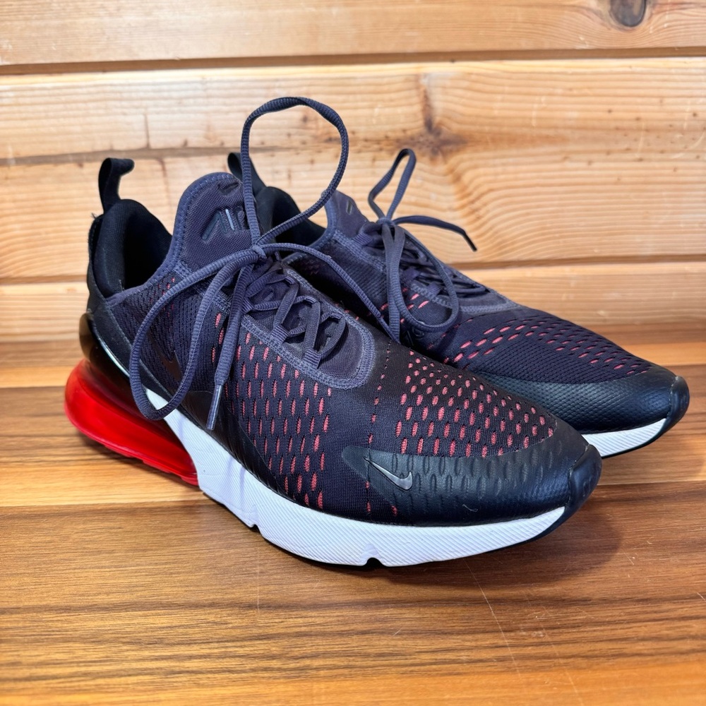 NIKE AIR MAX 270 OIL GREY-HABANERO RED SZ 12 RARE! [AH8050-013] Men’s sneakers